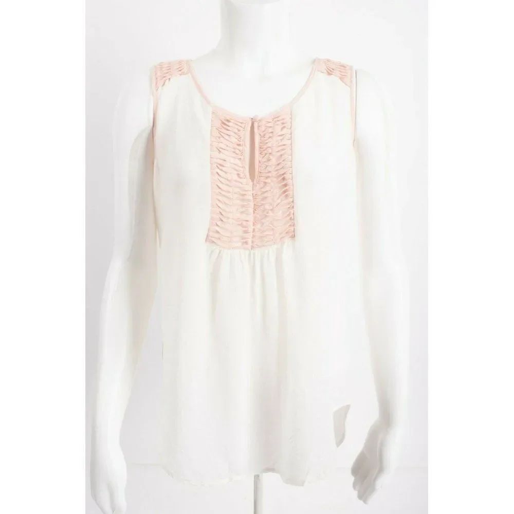 Meadow Rue Anthropologie Womens Silk Blouse Shirt